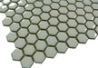Stone Grey Hexagon Glossy Porcelain Tile Tuscan Glass