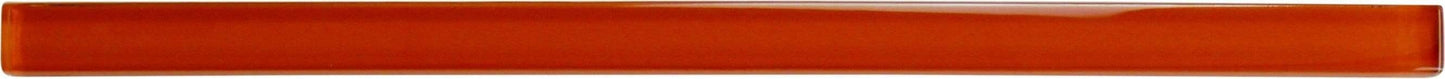 Sunkist Orange 5/8" x 12" Glossy Glass Liner Tuscan Glass