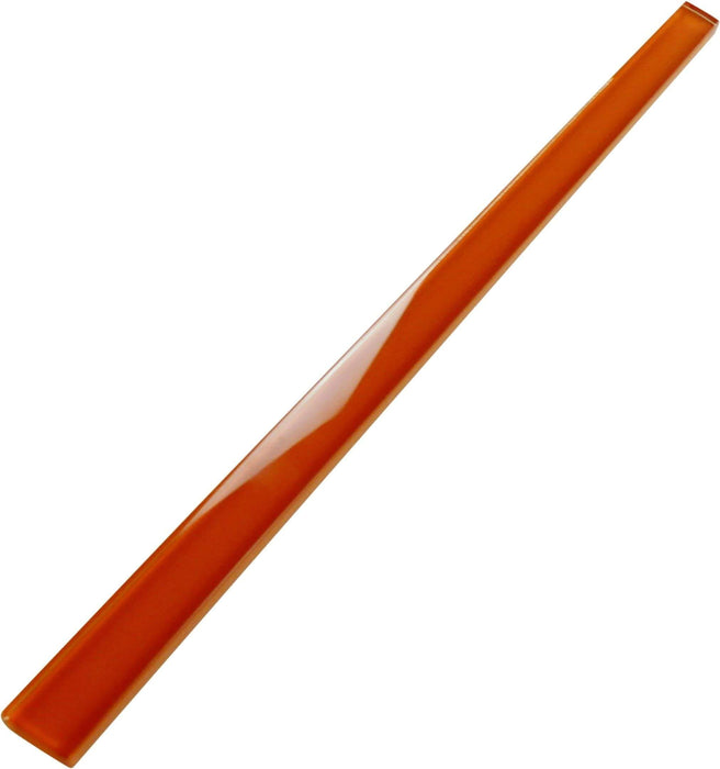 Sunkist Orange 5/8" x 12" Glossy Glass Liner Tuscan Glass