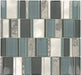 Fog Large Unique Shapes Grey Glass Stone and Metal Tile Tuscan Glass