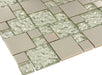 Silver Stainless Steel Unique Shapes Glass and Metal Glossy Tile Tuscan Glass