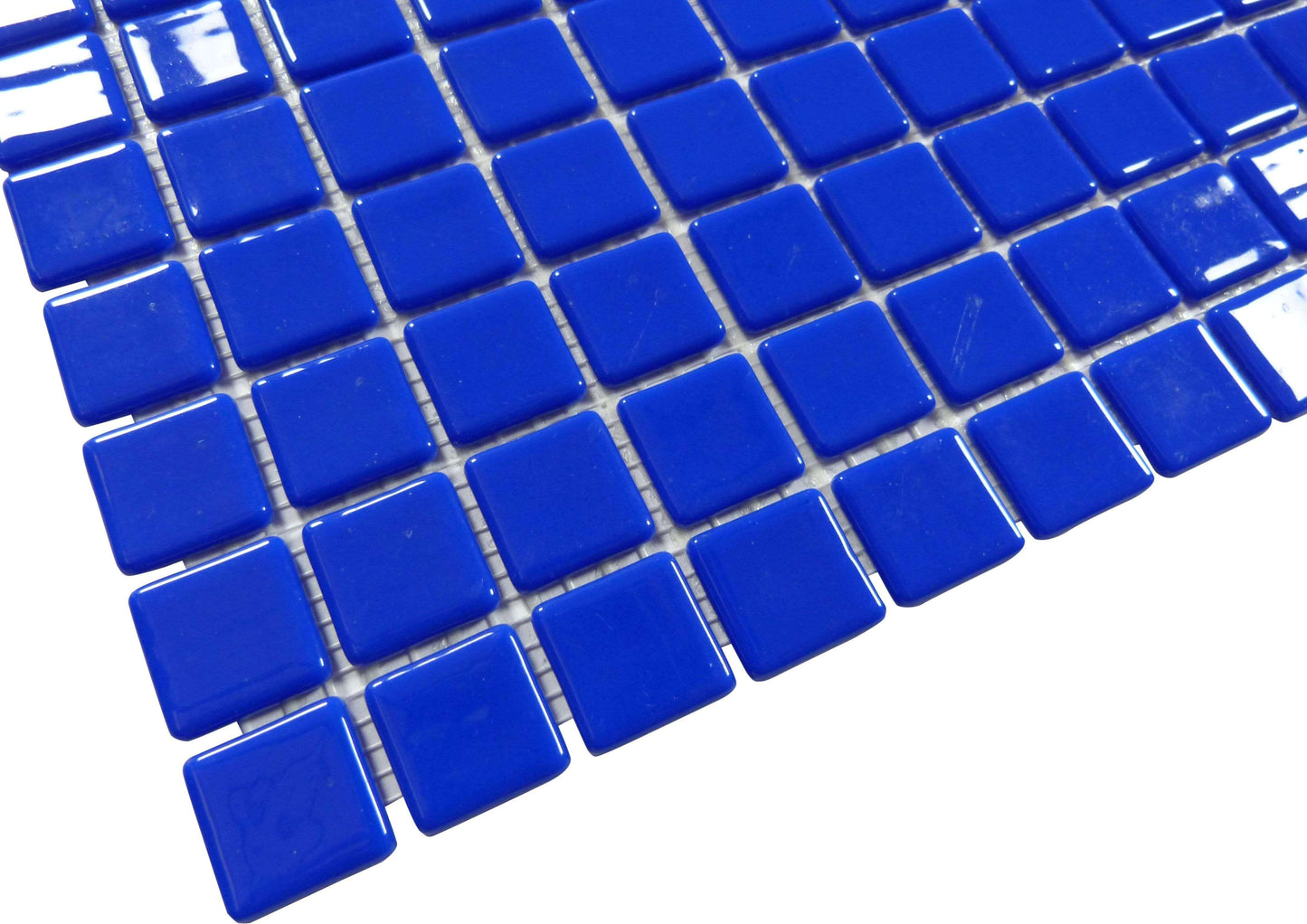 Azul Marino Blue 7/8'' x 7/8'' Glossy Glass Pool Tile Universal Glass Designs