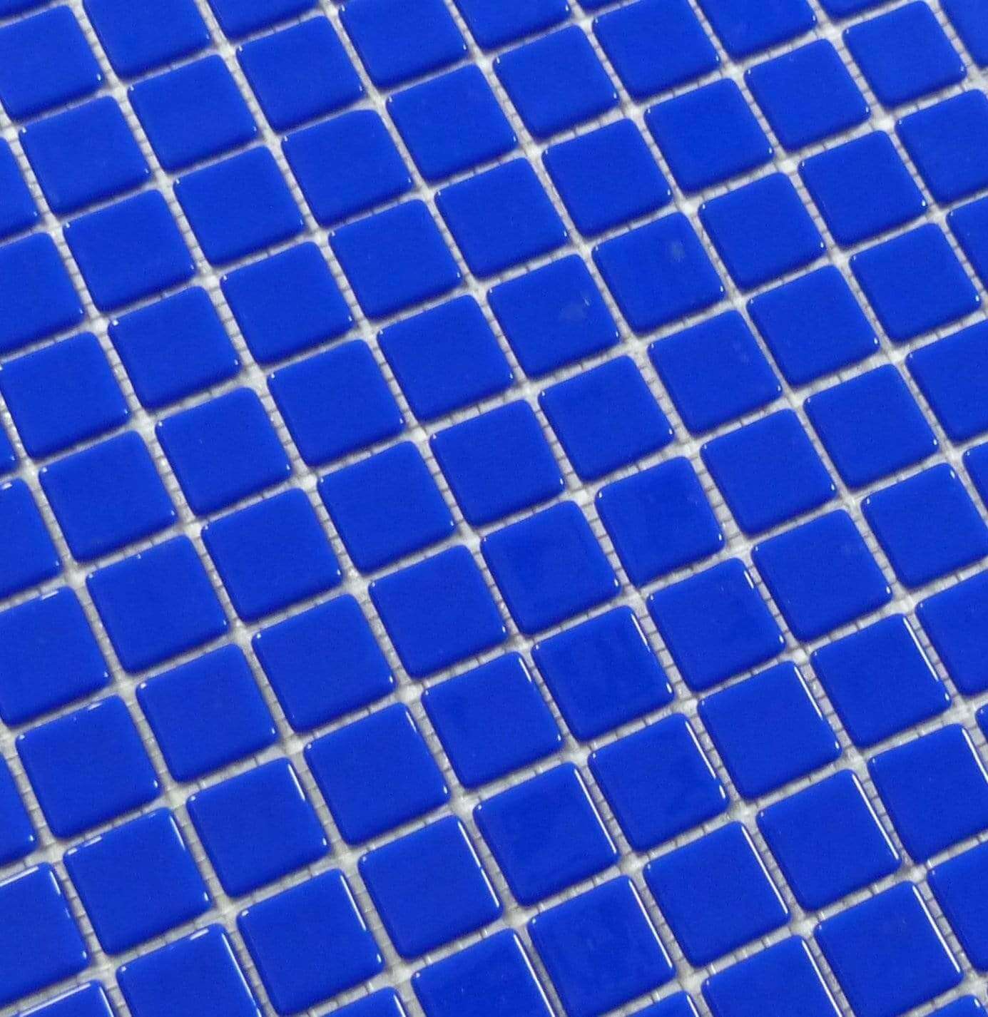 Azul Marino Blue 7/8'' x 7/8'' Glossy Glass Pool Tile Universal Glass Designs