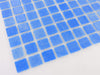 Azul Claro Anti Slip Blue 7/8'' x 7/8'' Matte Glass Pool Tile Universal Glass Designs