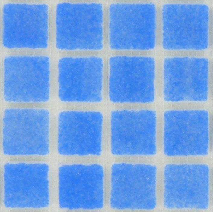 Azul Claro Anti Slip Blue 7/8'' x 7/8'' Matte Glass Pool Tile Universal Glass Designs