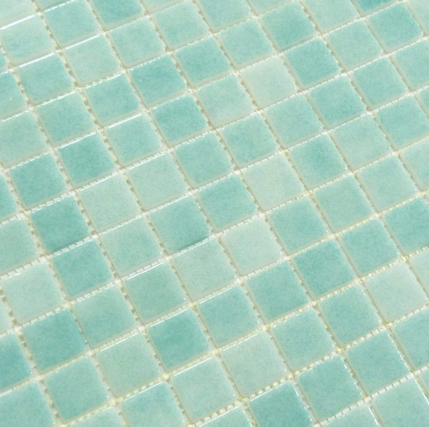 Verde Caribe Green 7/8'' x 7/8'' Glossy Glass Pool Tile Universal Glass Designs