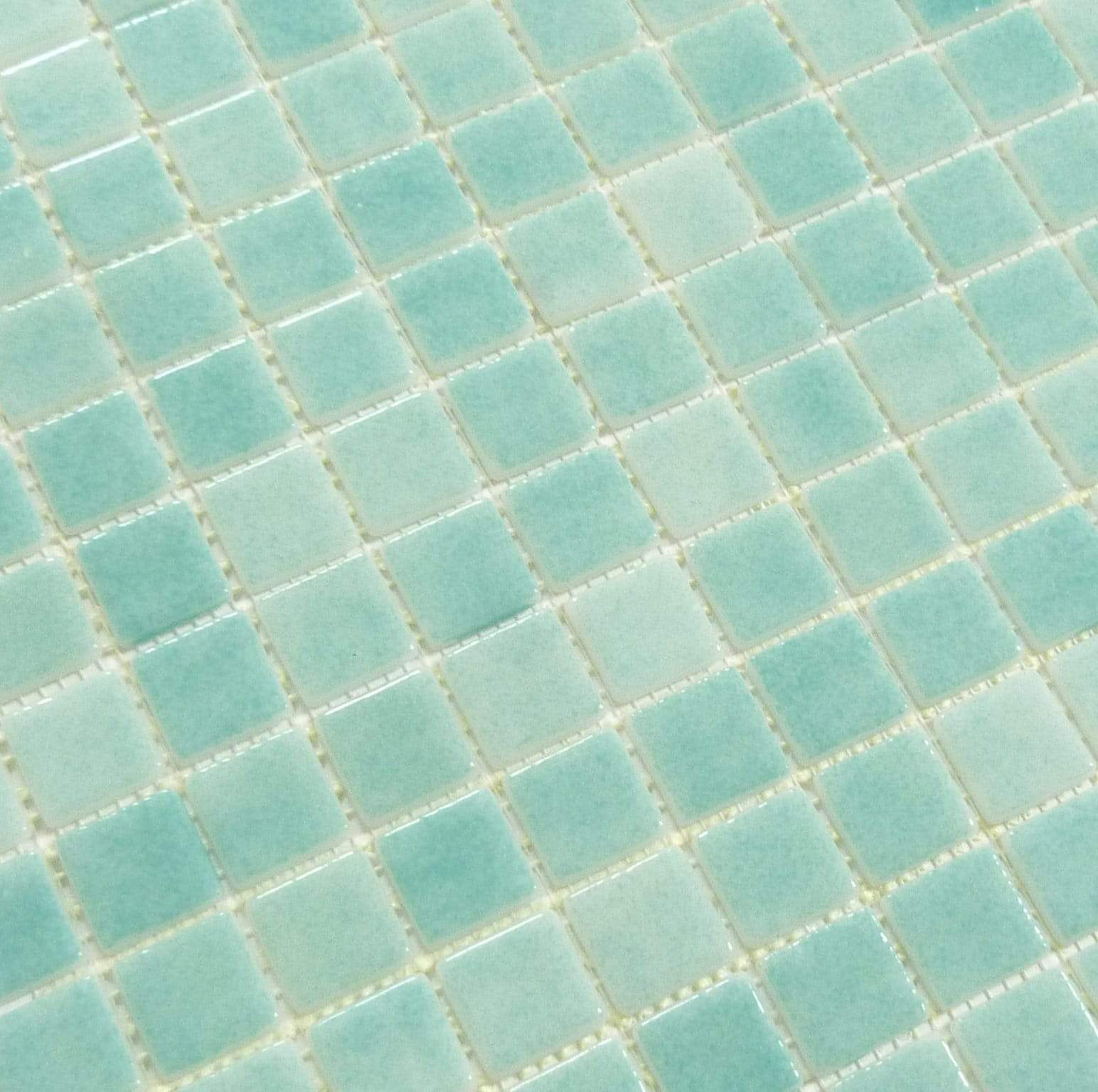 Verde Caribe Green 7/8'' x 7/8'' Glossy Glass Pool Tile Universal Glass Designs