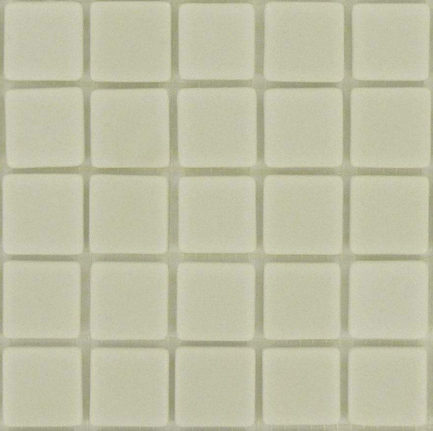 Bianco Anti Slip White 7/8'' x 7/8'' Glass Matte Pool Tile Universal Glass Designs