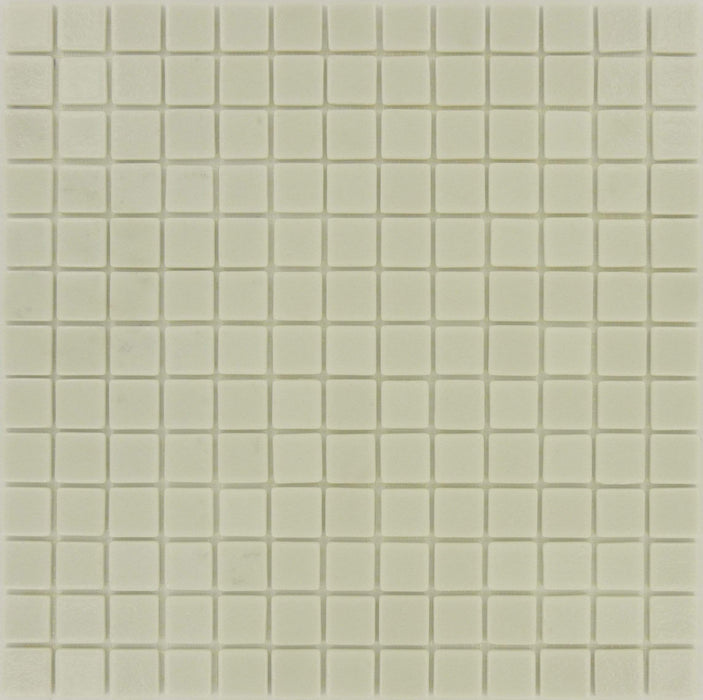 Bianco Anti Slip White 7/8'' x 7/8'' Glass Matte Pool Tile Universal Glass Designs