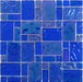 Naval Blue Mix Glossy and Iridescent Glass Tile Universal Glass Designs