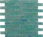 Pacific Aquamarine Uniform Brick Glossy and Iridescent Glass Tile Universal Glass Designs