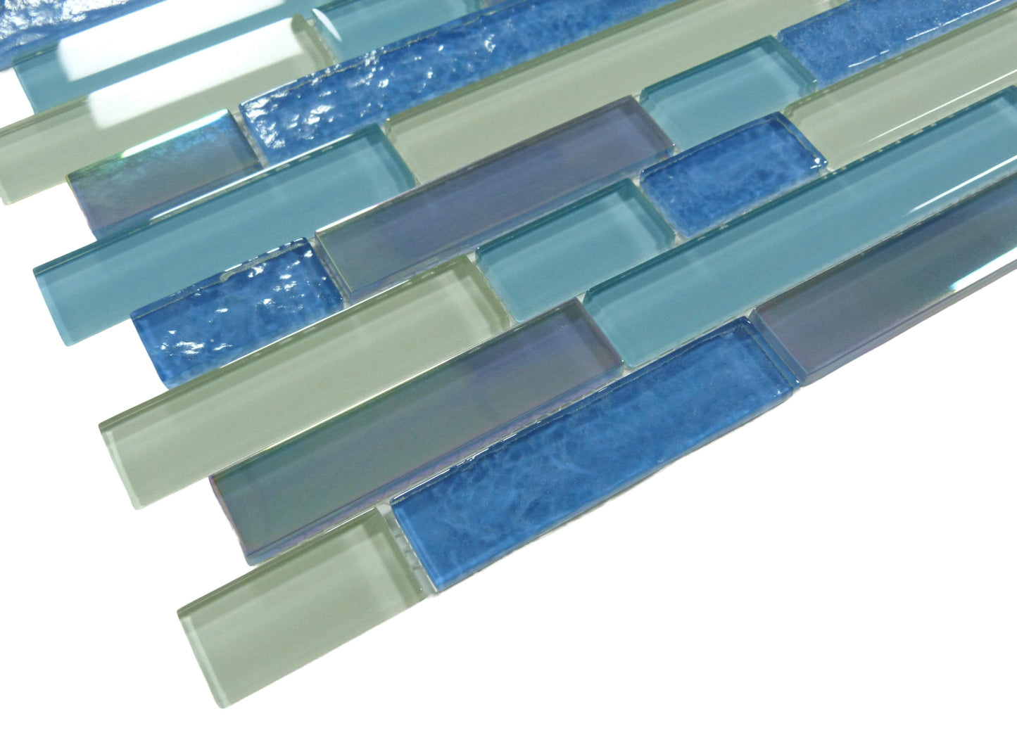 Atlantic Marlin Mix Liner Glossy & Iridescent Glass Pool Tile Universal Glass Designs