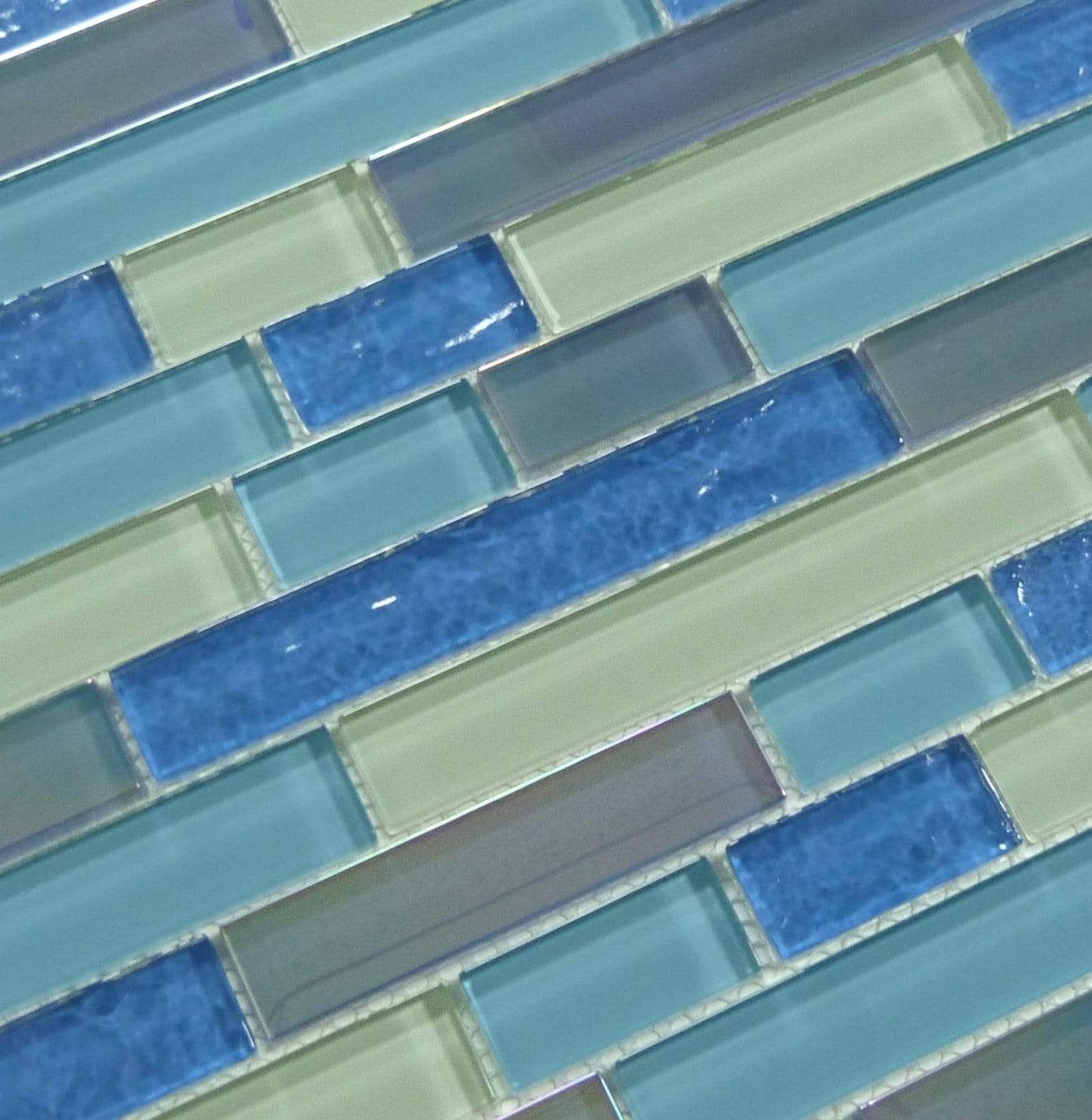 Atlantic Marlin Mix Liner Glossy & Iridescent Glass Pool Tile Universal Glass Designs