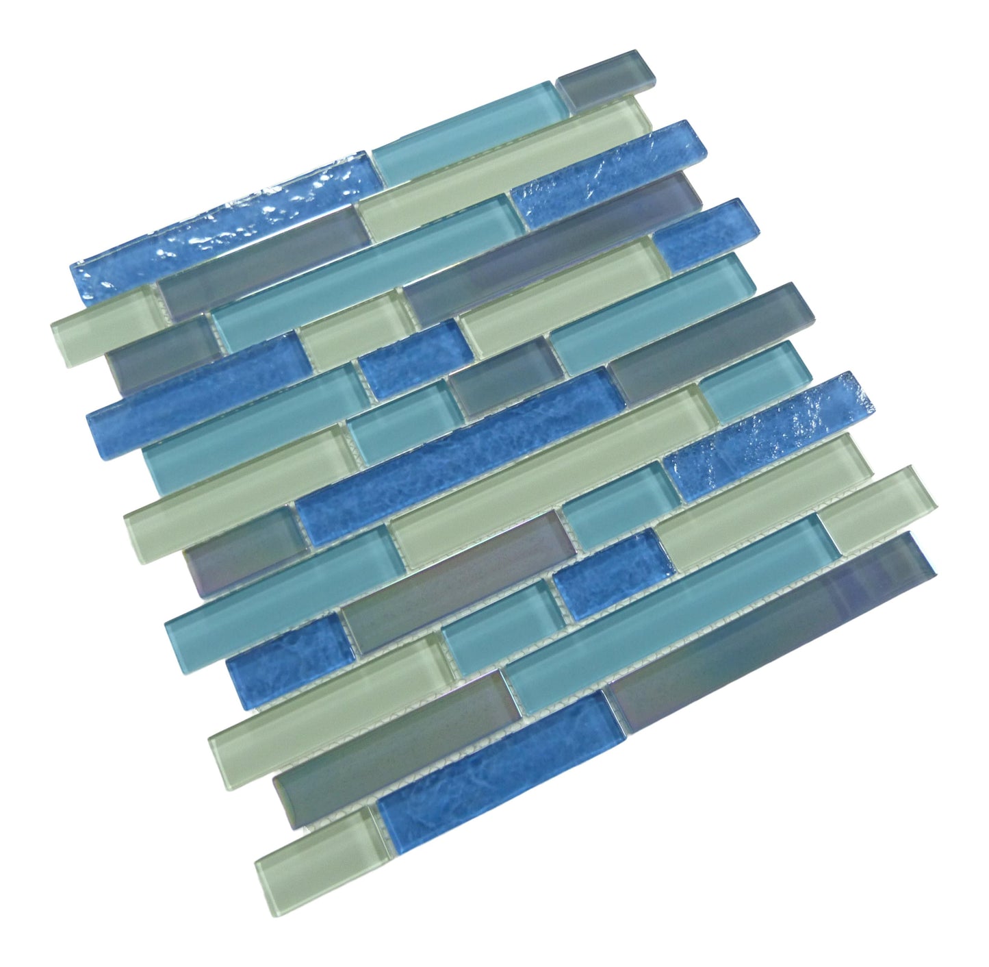 Atlantic Marlin Mix Liner Glossy & Iridescent Glass Pool Tile Universal Glass Designs