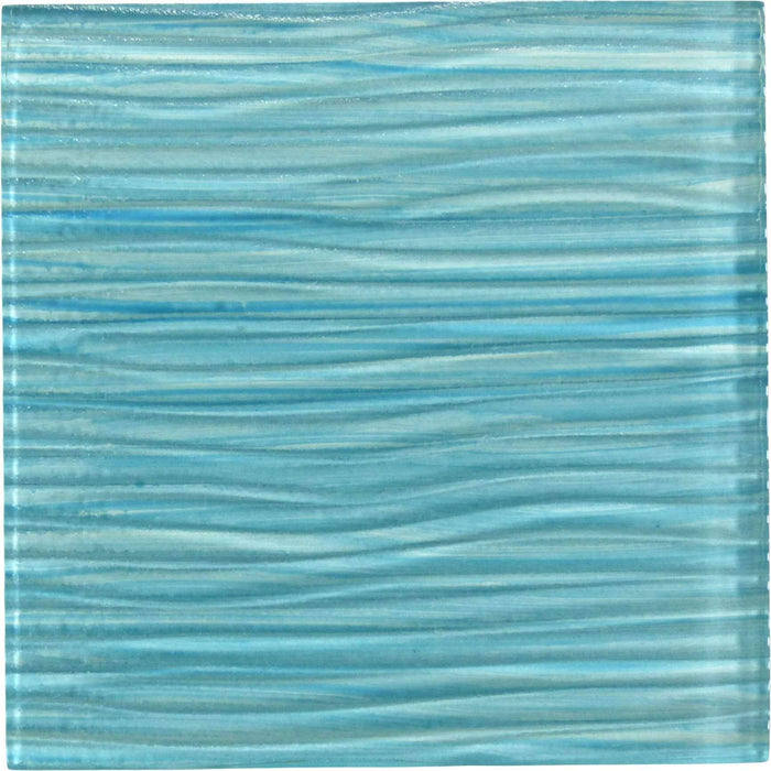 Barbados Caribbean Blue Wave 6x6 Glossy Glass Pool Tile Universal Glass Designs