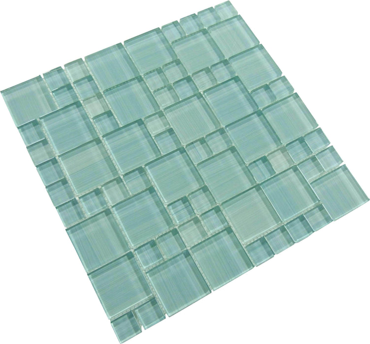 Hawai Turquoise Mix Glossy Glass Pool Tile Universal Glass Designs
