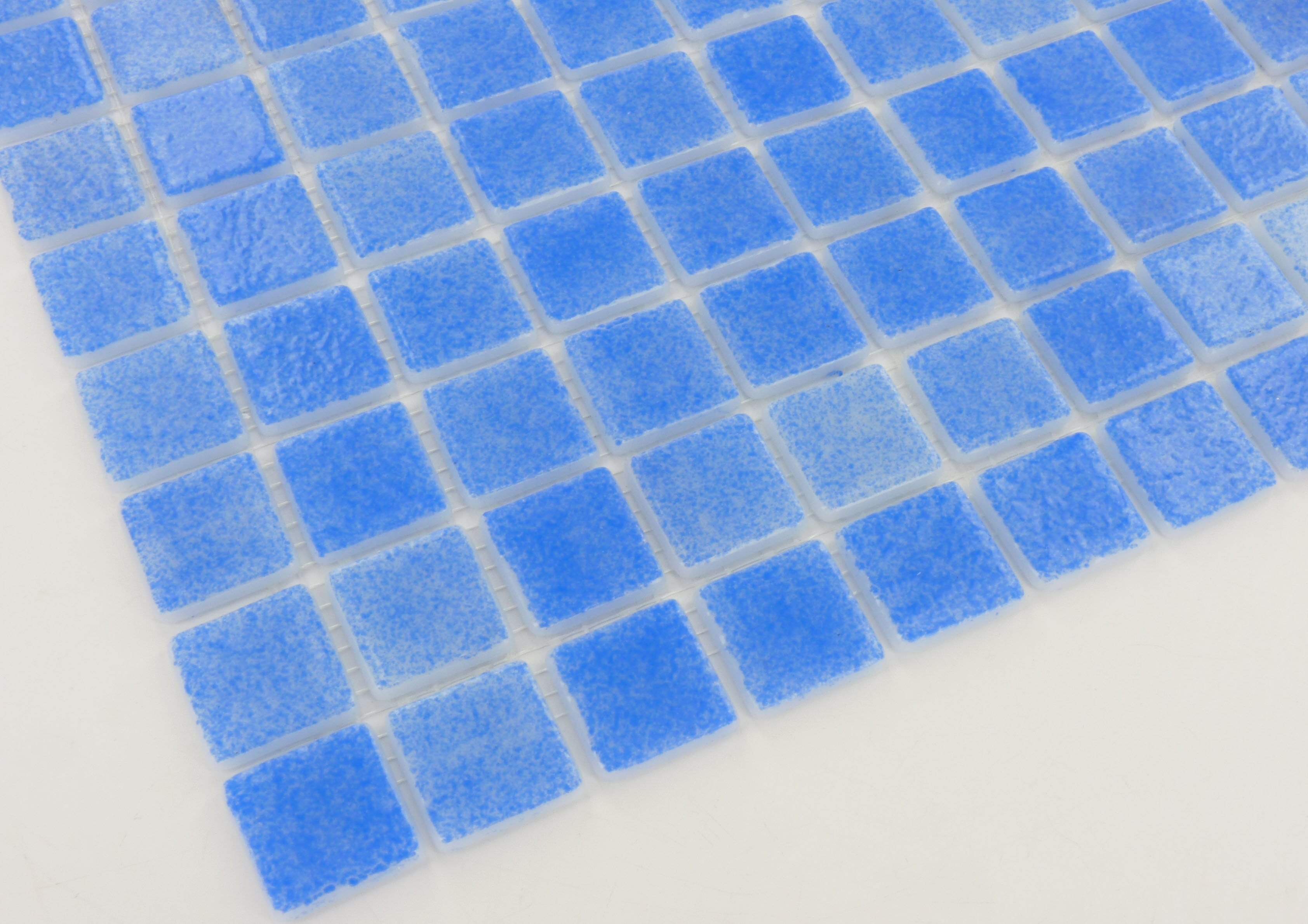 Azul Claro Blue 7/8'' x 7/8'' Glass Pool Tile Universal Glass Designs